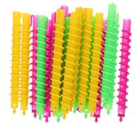PLAFOPE Kit de 100 Bigoudis Spiralés en Abs pour Permanente, Doux pour Cheveux Longs, pour Usage en Salon Domicile Couleur Aléatoire
