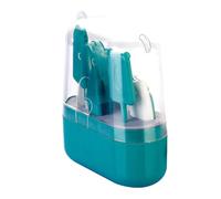 PLAFOPE Kit de Manucure pour Bébé Vert Pinces à Ongles en Abs et Acier Inoxydable, Facile à Tenir, Prévention des Blessures Accidentelles, Livré Boîte de Rangement