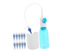 PLAFOPE Kit De Nettoyage Des Oreilles Manuel E10 Bleu, Dissolvant De Cérumen Portable, Lave-oreilles En Plastique Sûr, Rinçage Auriculaire à Domicile, Outil D’extraction Pour Soins Auditifs Familiaux