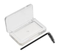 PLAFOPE Kit de Savonnette pour Sourcils Gel Fixateur Longue Tenue, sans Agent Moussant, avec Brosse, Boîte en Acrylique pour Maquillage des Sourcils