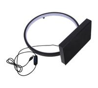 PLAFOPE Lampe de Table Ronde Luminosité Réglable et Éclairage Doux Décoration Zen Minimaliste en Fer Noir pour Chambre et Salon Modernes