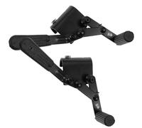 PLAFOPE Leviers de Frein en Métal Noir pour Fauteuil Roulant Paire 1 Frein Manuel Double Fixation par Vis Poignée Antidérapante Pratique Remplacement Usage Quotidien