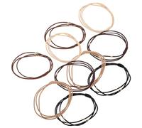 PLAFOPE Lot de 10 Élastiques à Cheveux Noirs Beige et Nuances de Marron avec Perles Dorées Haute Élasticité Triple Couche Accessoires Polyvalents pour Queue de Cheval et Yoga Soins
