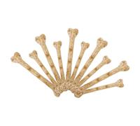 PLAFOPE Lot de 10 Faux Os en Plastique pour Halloween, 5 Grands 5 Petits, Trous pour DIY et Décoration Artisanale, Accessoires Osseux Réalistes pour Fête et Bricolage Créatif