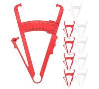 PLAFOPE Lot de 10 Pinces à Plis Cutanés Portables pour Mesure Précise Graisse Corporelle Outil de Suivi Fitness Compact en Plastique Rouge et Blanc Accessoires de Mesure des Plis