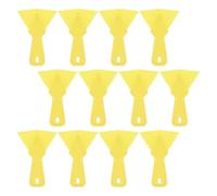 PLAFOPE Lot de 12 Truelles D'angle Intérieur en Plastique Jaune, Outil Facile à Ranger pour Enlever le Joint de Coin, pour Plâtre et Cloison Sèche