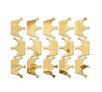 PLAFOPE Lot de 15 Autocollants Muraux en Acrylique Forme Couronne Dorée pour Décoration de Chambre D'garçon et Filles, Stickers Miroir pour Chambre de Fille ou Salle de Jeux