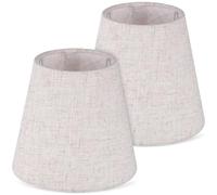 PLAFOPE Lot de 2 Abat-jours Décoratifs en Tissu et Fer pour Lampe de Bureau et Lampe de Chevet, Protection et Style pour Chambre ou Bureau