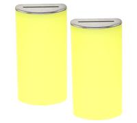PLAFOPE Lot de 2 Boîtes de Rangement Jaunes Fluorescentes pour Déchets Tranchants, Conteneurs Sécurisés pour Lames de Rasoir et Aiguilles Usagées, Petit Format Portable pour Salon