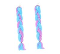 PLAFOPE Lot De 2 Fausses Tresses Violettes Pour Tresser Extensions Capillaires Synthétiques Pour Adolescentes