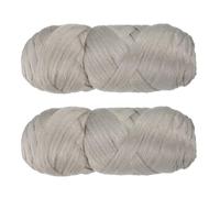 PLAFOPE Lot de 2 Fils de Postiche en Polypropylène Gris Clair Fil D’Extension de Cheveux pour Postiche Longue Réaliste Accessoire Cheveux pour Tresses et Coiffures Féminines