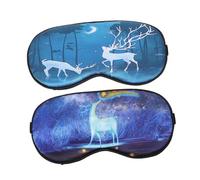 PLAFOPE Lot De 2 Masques De Sommeil Pour Dormir Bloquant La Lumière Compresse Glacée Masque De Voyage Pour Les Yeux