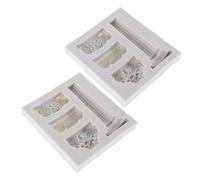 PLAFOPE Lot de 2 Moules à Fondant en Silicone pour Pilier Romain Moules Décoratifs pour Gâteau en Pâte à Sucre pour Décoration Cupcake et Chocolat Outil Créatif pour Pâtisserie Artistique