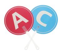 PLAFOPE Lot De 2 Palettes De Réponses Pour L'Enseignement De L'Anglais En Primaire Support Pédagogique Tableau De Vote Portable Palettes De Réponses Alphabétiques Matériel