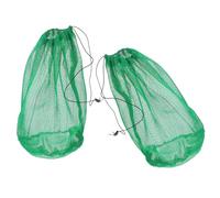 PLAFOPE Lot de 2 Paquet de Pêche Pliables en Nylon Épais, Filet à Cordon 40x60 Cm, Mailles Fines pour Conservation des Poissons, Pochette Portable pour Pêche en Plein Air