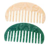 PLAFOPE Lot de 2 peignes démêlants à dents larges pour femmes peignes pour cheveux longs et bouclés mouillés brosse de coiffure portable de coiffure antistatiques pour les voyages