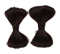 PLAFOPE Lot de 2 Pinces à Cheveux Nœud en Ruban Châtain Clair Petites Barrettes Bec de Canard pour Faux Chignons Doubles Accessoires Légers pour Extensions et Coiffures Féminines