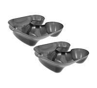 PLAFOPE Lot de 2 Plateaux de Coloration Nuque en Plastique Noir Repose-Épaules Ergonomique pour Salon de Coiffure Plateau de Cou pour Permanente et Lavage Outil Portable Anti-Taches