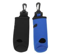 PLAFOPE Lot de 2 Pochettes de Golf Étanches en Tissu Néoprène Légères et Compactes Housses de Rangement pour Balles de Golf Noires et Bleues Organisateurs Portables pour Transport et