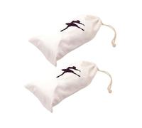 PLAFOPE Lot de 2 Sacs à Chaussures Pointe de Danse en Velours avec Cordon de Serrage pour Rangement de Chaussures de Danse Classique Blanc, pour Cours de Danse et Voyage