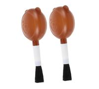 PLAFOPE Lot De 2 Souffleurs à Fusée Brosse Douce pour Nettoyage De Capteurs, Objectifs D'appareil Photo, en Plastique Rigide Marron, Outil De Dépoussiérage Précis pour Matériel Photo Et Électronique