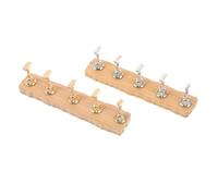 PLAFOPE Lot de 2 Supports d'Entraînement pour Ongles Base Fleurie en Métal Doré et Argenté Présentoir Rond pour Manucure Capsules d'Exercice en Acrylique Outil Professionnel pour Nail