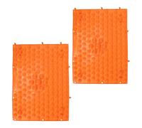 PLAFOPE Lot de 2 Tapis de Massage Antidérapants Pieds Tapis d'Acupression Portable Orange Coussinets de Stimulation pour Thérapie Plantaire Yoga et Activités de Plein Air