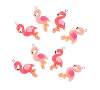 PLAFOPE Lot De 20 Breloques En Résine Pour Colliers Boucles D 'Oreilles Pendentifs Fabrication De Colliers Breloques Flamant Rose En Résine