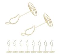 PLAFOPE Lot de 20 Porte-Numéros de Table de Piment Doré Supports Décoratifs pour Concours Culinaires Mariages et Goûters Clips Robustes pour Maintien Sécurisé des Cartes Décorations
