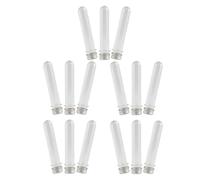 PLAFOPE Lot de 20 Tubes à Essai Transparents en PE Bouchons Vissés - Pots Hermétiques pour Rangement de Lacets de Chaussures Organiseur Compact pour Voyage et Accessoires de Baskets