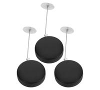 PLAFOPE Lot de 3 Boîtiers Antivol à Câble Acier Rétractable 1 M Cordon Verrouillage et Embout Rond Noir Sécurité pour Expos Boutiques et Commerces Attache Câble Télécommande