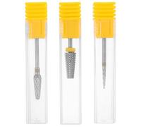 PLAFOPE Lot de 3 Embouts pour Perceuse à Ongles Portable en Carbure, Réutilisables pour Ponçage, Préparation et Élimination des Cuticules, Kit Professionnel pour Manucure, Nail Art