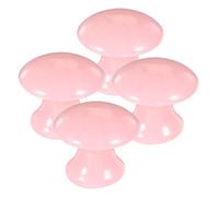 PLAFOPE Lot de 4 Appareils de Massage Facial en Résine Forme Champignon Rose Outil de Modelage Visage Portable pour Gua Sha Stimulation Circulation Sanguine et Soin du Cou