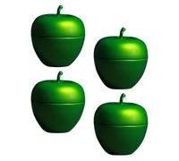 PLAFOPE Lot de 4 Boîtes à Thé Métalliques Miniatures Vert Pomme Pots de Rangement Portables Scellés Organisateurs de Feuilles de Thé Compacts Cuisine et Salon Conserveurs Hermétiques