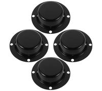 PLAFOPE Lot de 4 Cache-Moyeux Centraux Noirs pour Roues de Chariot Élévateur Protection Anti-Poussière Résistante Industrielle Capuchons de Moyeu Compatibles pour Usage Logistique et