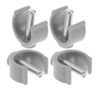 PLAFOPE Lot de 4 Clips de Fixation de C Gris pour Cannes et Béquilles Ø25/28 Mm, Pièce Jointe Sécurisée en Plastique Solide, Accessoires pour Aides la Marche et Barres D’appui Salle