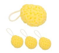 PLAFOPE Lot De 4 Éponges Exfoliantes Pour Le Corps En Loofah Et Ultra Idéales Pour Le Bain La Ou Pour Homme Et Femme Jaunes