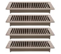 PLAFOPE Lot de 4 Grilles de Ventilation en Métal pour Sol, Robustes et Décoratives Volets Réglables Intégrés, Surface Plate sans Bavure, Adaptées Bureau et Salon
