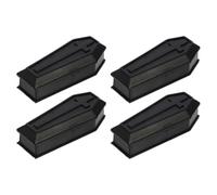PLAFOPE Lot de 4 Petits Modèles de Cercueils Noirs Couvercle, Boîte à Bonbons Halloween Compacte, Décoration D’ambiance Fête et Accessoire Amusant pour Maison Hantée, Réutilisable et