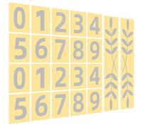 PLAFOPE Lot de 4 Sets de Sets de Autocollants Chiffres Réfléchissants pour Boîte aux Lettres en Pvc Autocollant Argenté Design Pratique et Résistant pour Usage Extérieur