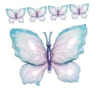 PLAFOPE Lot de 5 Ballons en Aluminium Bleu Multicolore, Décoration Gonflable pour Fête D'anniversaire, Salle de Fête et Baptême, Accessoires Décoratifs Légers et Adaptés à L'intérieur