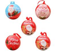 PLAFOPE Lot de 5 Boules de Noël en Fer Forgé Forme Boule Boîte à Bonbons pour Décoration Sapin et Rangement Accessoires Faits Main Plusieurs styles