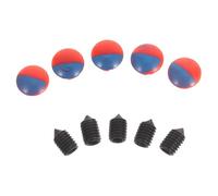 PLAFOPE Lot de 5 Cache-Trous de Robinet D’Évier Cuisine avec Indicateurs Chaud/Froid Rouge et Bleu Vis Hexagonales et Clé Allen Compatible Poignées Standard pour Installation Plomberie