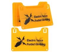 PLAFOPE Lot de 5 Panneaux D’avertissement Haute Tension pour Clôture Électrique, Plastique Résistant aux Intempéries, Format 20 X 12,8 Cm, Étiquettes de Sécurité pour Fermes, Maisons