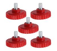 PLAFOPE Lot de 5 Patins de Rechange M10 Rouges en Plastique pour Balances Électroniques Supports de Pieds Antidérapants et Ajustables Compatibles Balances Cuisine et Salle de Bain