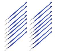 PLAFOPE Lot de 50 Cordons Plats Bleus pour Porte-badges D'identification, Lanières Tour de Cou en Polyester Souple, 50 Cm, Cordons Porte-nom Confortables et Résistants pour Bureaux,