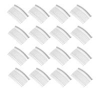 PLAFOPE Lot de 50 Peignes à Cheveux Transparents en Plastique, 14 Dents Larges, Peignes à Chignon Décoratifs pour Mariage, Accessoires Coiffure DIY, Barrettes et Épingles Latérales pour