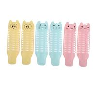 PLAFOPE Lot De 6 Bigoudis Auto-agrippants En Plastique Léger, Taille Standard, Accessoires De Coiffure Pour Bouclage Naturel, Usage Domestique Et Voyage, Pince Intégrée Antichute