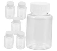 PLAFOPE Lot de 6 bouteilles à échantillons vides avec couvercle pour analyse de laboratoire, stockage et stockage des liquides pour échantillons d'huile et tests