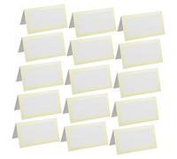 PLAFOPE Lot de 60 Marque-places pour Table Format Carte de Visite Papier Épais Bordures Dorées Double Ligne Design Rigide pour Mariage Banquet Fête Cérémonies
